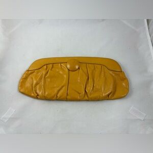 hobo yellow leather clutch bag